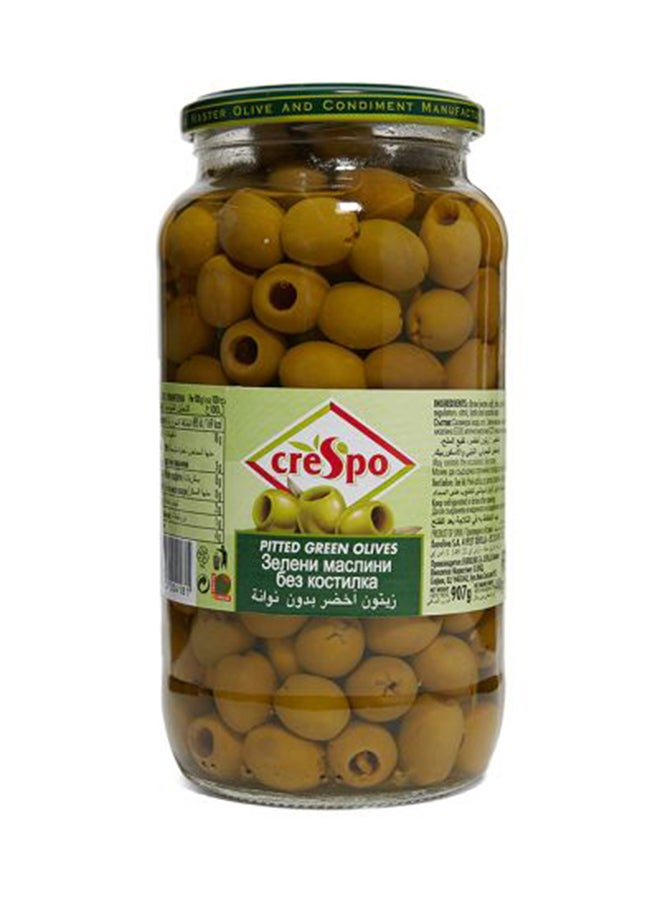 Crespo Pitted Green Olives 907grams - Image 1