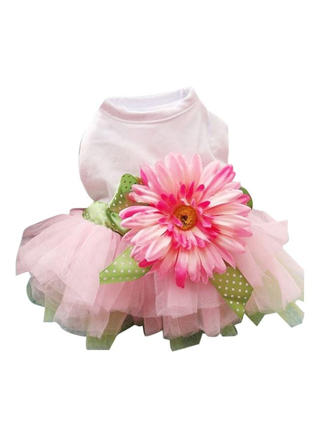 OUTAD Cute Princess Wedding Ball Gown Pink L - Image 1