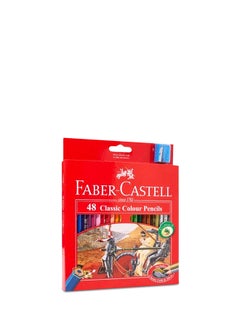 Pack Of 48 Classic Colour Pencil Set With Sharpener Multicolour