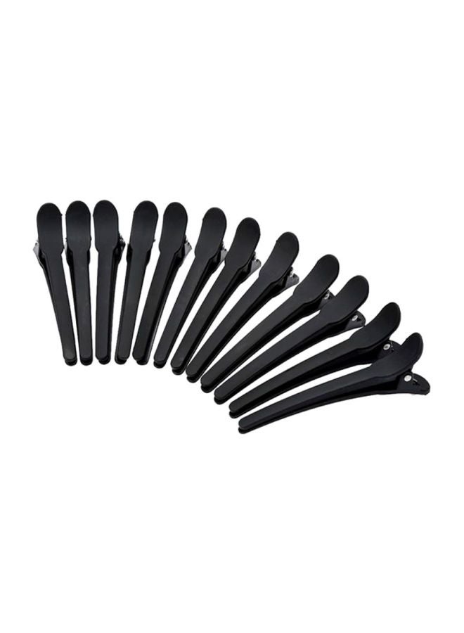 Generic 12-Piece Hair Grip Plastic Clips Set Black  - Image 1