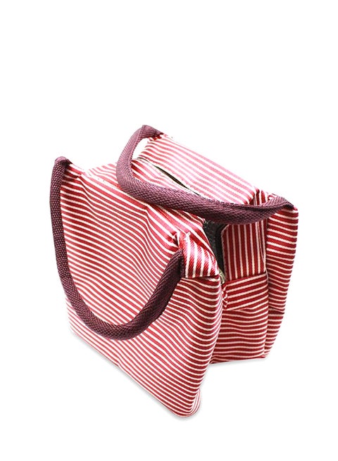 Thermal Insulated Lunch Bag Red/White 23x15x17cm