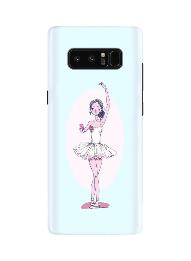 Stylizedd Snap Classic Series Twirling Ballerina Printed Case Cover For Samsung Galaxy Note8 Blue/Pink/Grey - Image 1