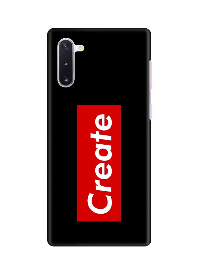 ستايلايزد غطاء حماية سناب كلاسيك سيريز بطبعة عبارة "Create" لهاتف سامسونج جالاكسي نوت 10 أسود/أحمر/أبيض - Image 1