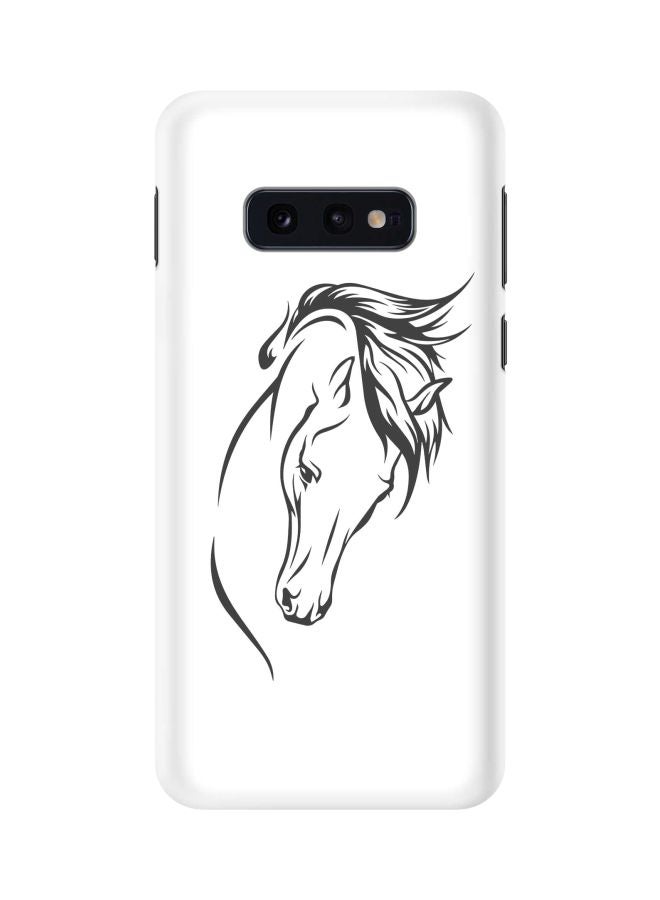 Stylizedd Snap Classic Series Arabstallion Strut Printed Case Cover For Samsung Galaxy S10e White/Black - Image 1