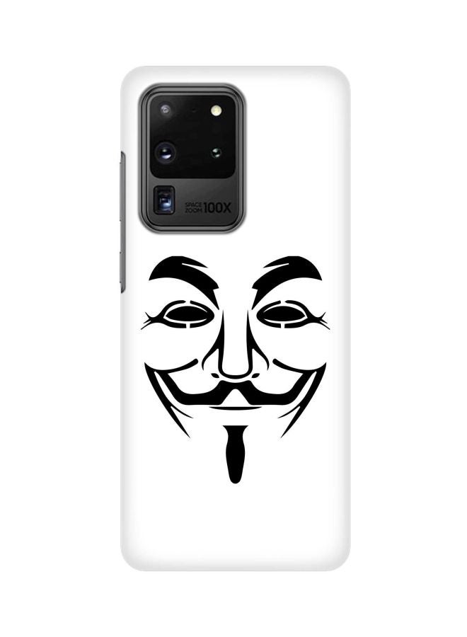 ستايلايزد غطاء حماية من سلسلة سناب كلاسيك بطبعة قناع فينديتا لهاتف سامسونج جالاكسي S20 ألترا أبيض/ أسود - Image 1