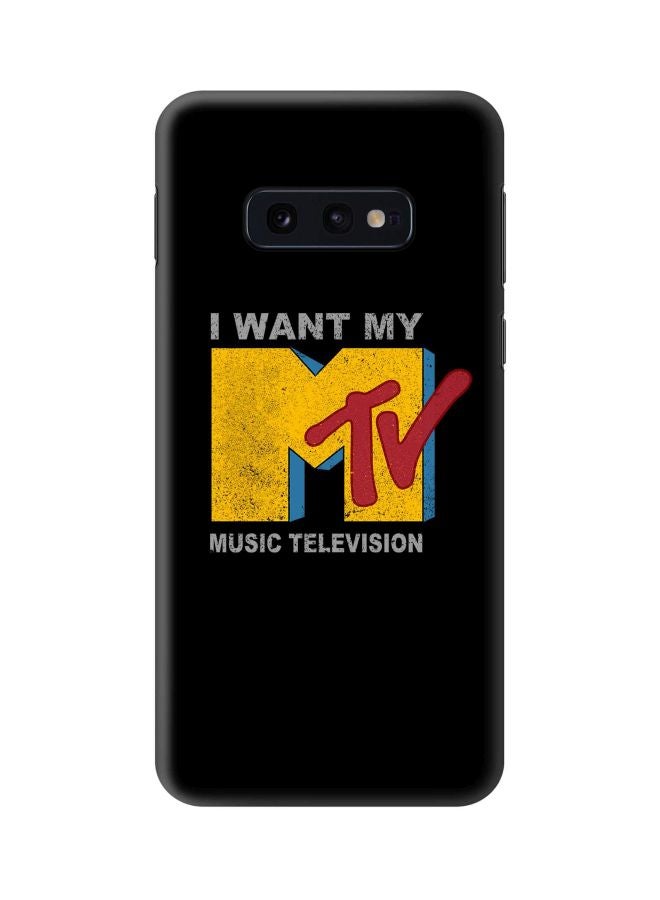 Stylizedd Snap Classic Series I Want My MTV Music Television Printed Case Cover For Samsung Galaxy S10e Black/Yellow/Red - Image 1