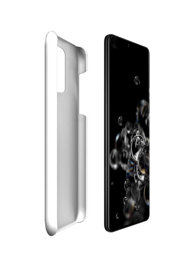 Stylizedd Snap Classic Series Bear Growl Printed Case Cover For Samsung Galaxy S20 Ultra White/Black - Image 2