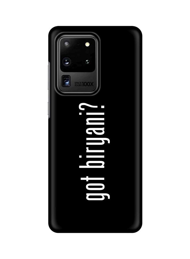 Stylizedd Snap Classic Series Got Biryani? Printed Case Cover For Samsung Galaxy S20 Ultra Black/White - Image 1