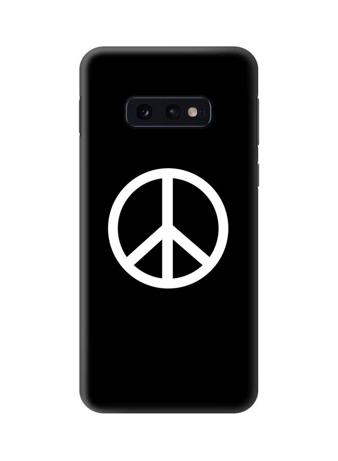 Stylizedd Snap Classic Series Peace Sign Printed Case Cover For Samsung Galaxy S10e Black/White - Image 1