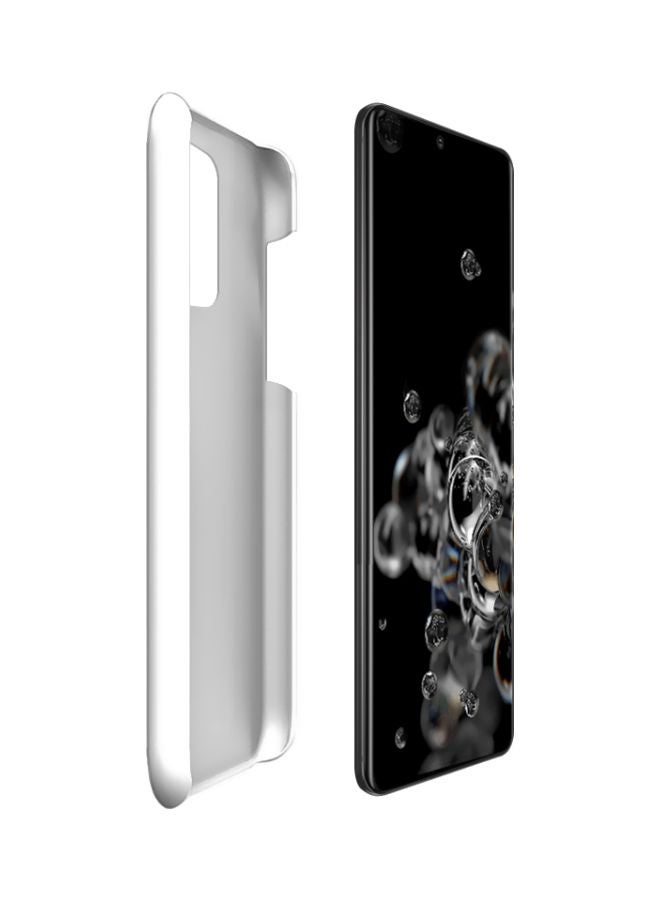 Stylizedd Snap Classic Series Never Give Up Printed Case Cover For Samsung Galaxy S20 Ultra Black/White - Image 2