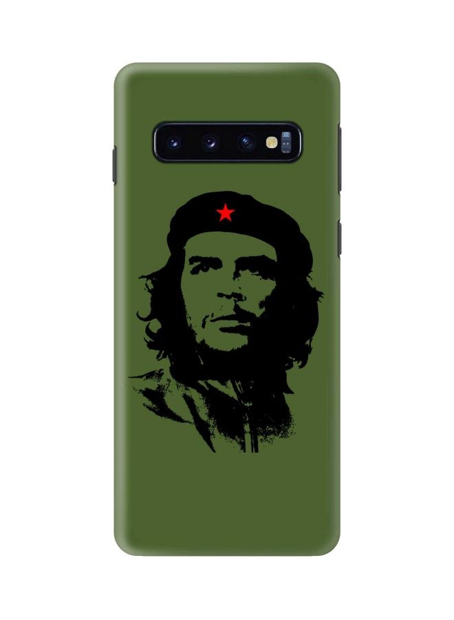 ستايلايزد غطاء حماية من سلسلة سناب كلاسيك بطبعة شخصية جيفارا لهاتف سامسونج جالاكسي S10 أخضر/أسود/أحمر - Image 1