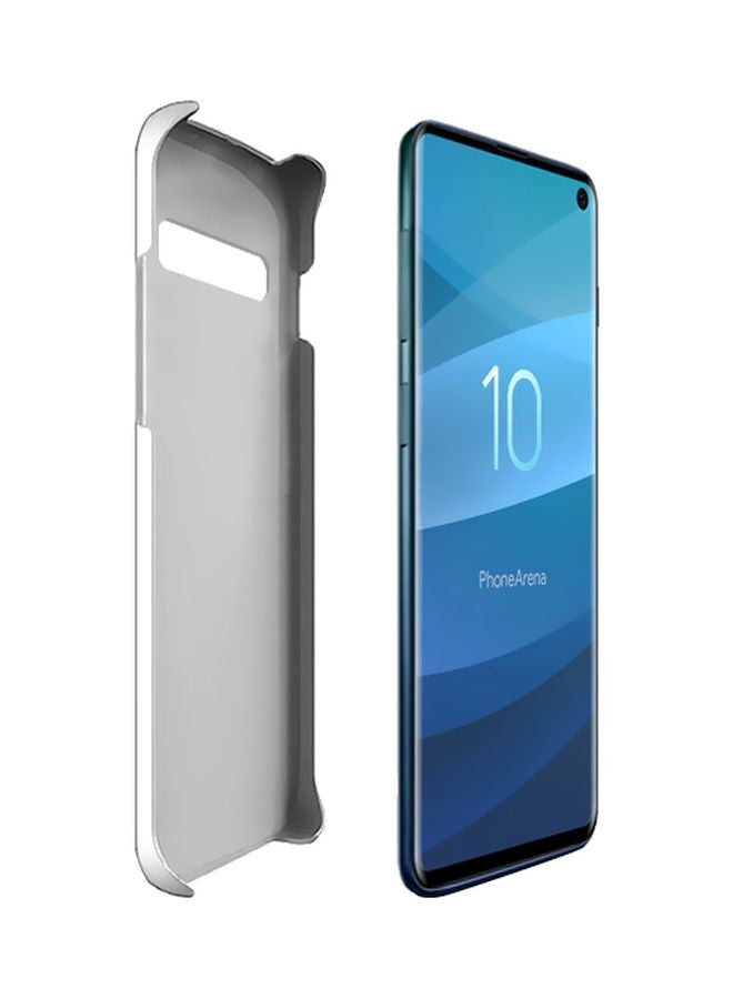 ستايلايزد غطاء حماية من سلسلة سناب كلاسيك بطبعة عبارة "Never Give Up" لهاتف سامسونج جالاكسي S10 أسود/ أبيض - Image 2