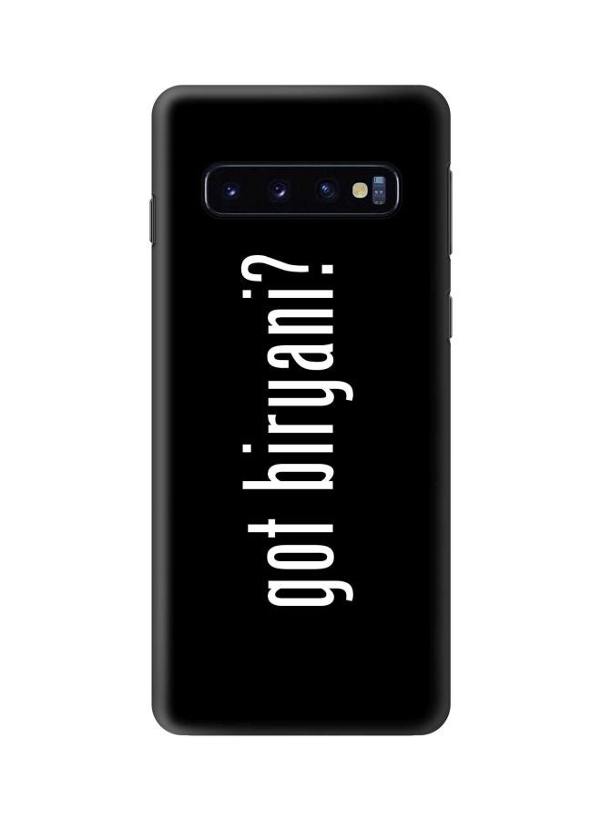 Stylizedd Snap Classic Series Got Biryani Printed Protective Cover For Samsung Galaxy S10 Black/White - Image 1
