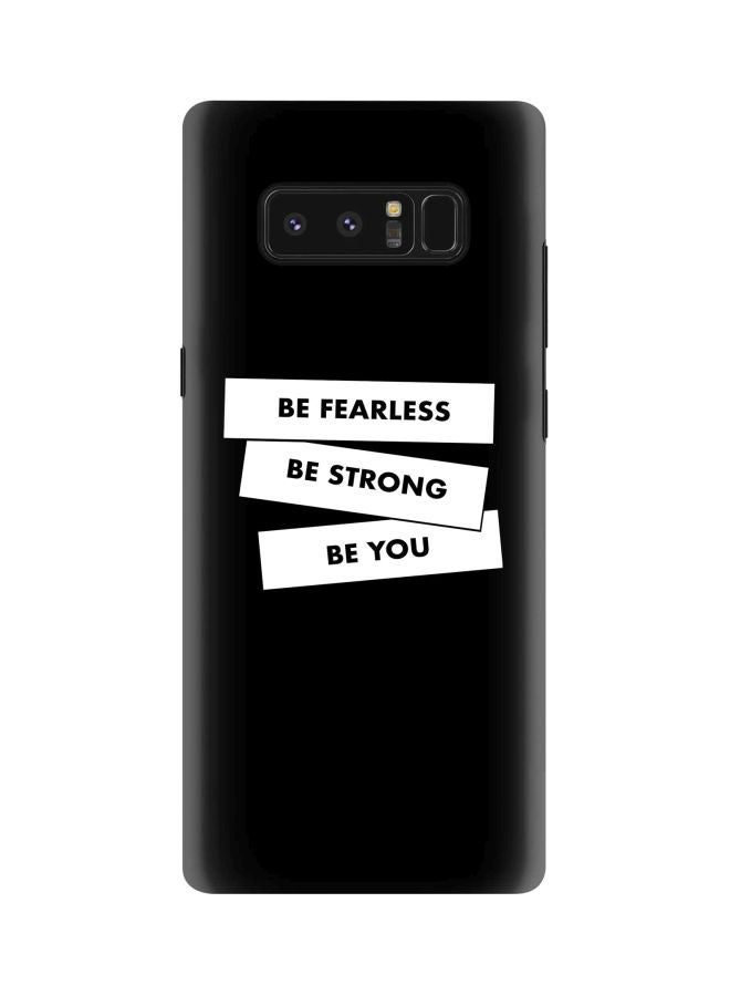 Stylizedd Snap Classic Series Fearless Printed Case Cover For Samsung Galaxy Note8 Black/White - Image 1