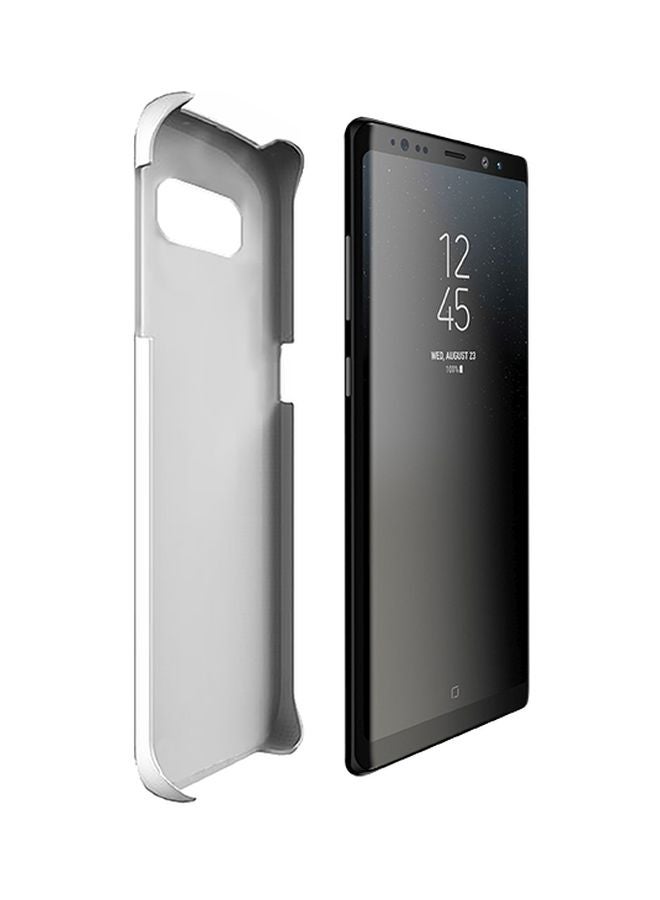 Stylizedd Snap Classic Series Fearless Printed Case Cover For Samsung Galaxy Note8 Black/White - Image 2