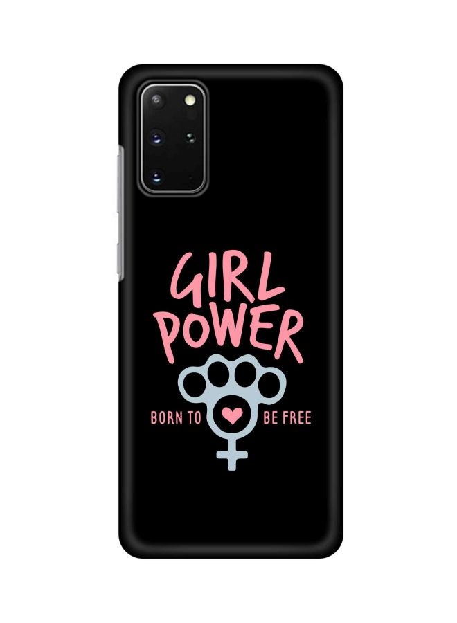 Stylizedd Snap Classic Series Girl Power Printed Case Cover For Samsung Galaxy S20+ Black/Grey/Pink - Image 1