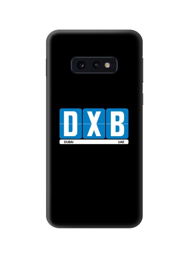 ستايلايزد غطاء حماية بطبعة عبارة "DXB Dubai" من سلسلة سناب كلاسيك لهاتف سامسونج جالاكسي S10e أسود/أزرق/أبيض - Image 1