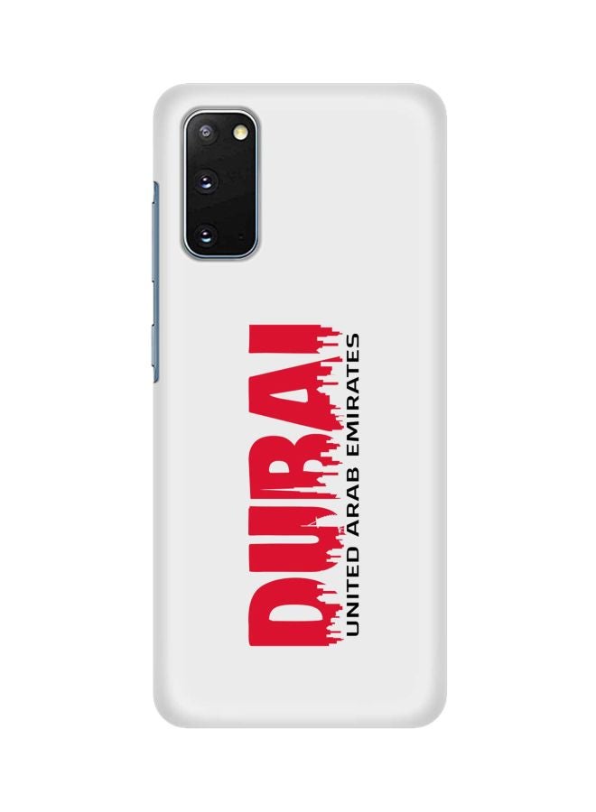 Stylizedd Snap Classic Series Dubai Horizon Printed Case Cover For Samsung Galaxy S20 White/Red/Black - Image 1