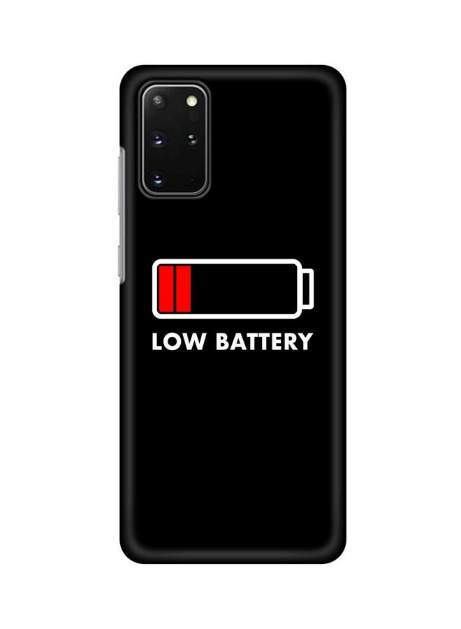 Stylizedd Snap Classic Series Low Battery Printed Case Cover For Samsung Galaxy S20+ Black/White/Red