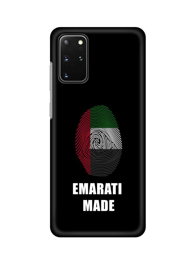 ستايلايزد غطاء حماية من سلسلة سناب كلاسيك بطبعة عبارة "Emarati Made" لهاتف سامسونج جالاكسي S20 بلس أسود / أبيض / أحمر - Image 1