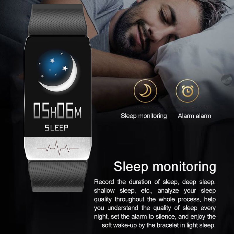 Smart Bracelet Thermometer Waterproof Fitness Tracker Watch Red  - Image 5