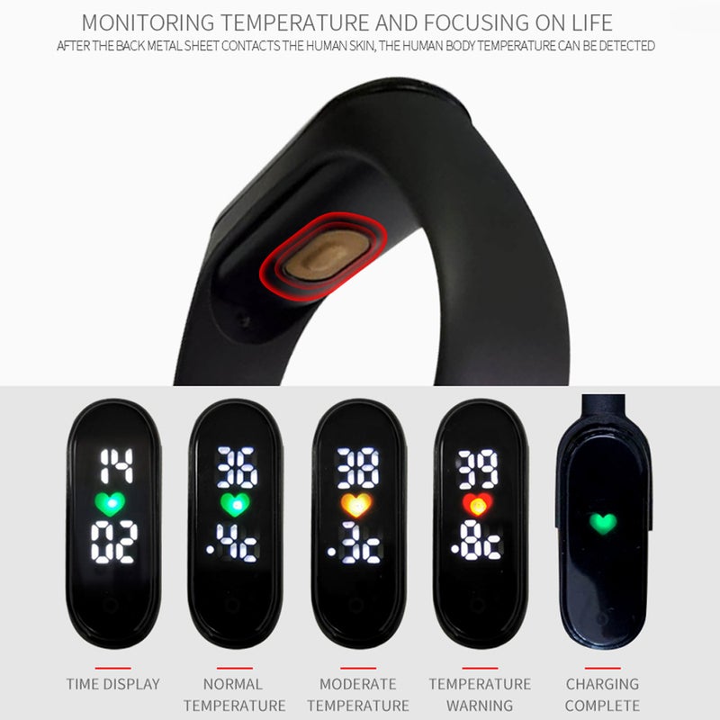M5 Body Temperature Monitor Smart Watch Black - Image 3