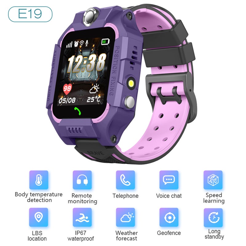 E19 Children's Positioning Watch Purple - Image 1