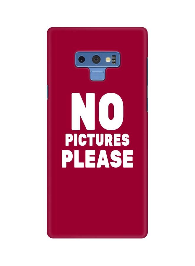 Stylizedd Snap Classic Series No Pictures Please Printed Protective Case Cover For Samsung Galaxy Note 9 Pink/White - Image 1