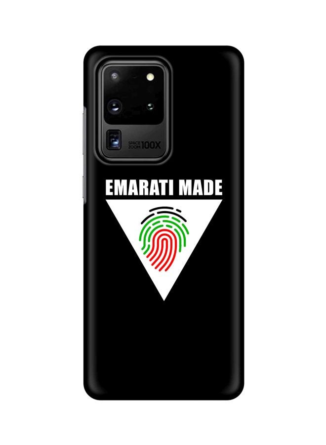 Stylizedd Snap Classic Series Emarati Made Triangle Printed Case Cover For Samsung Galaxy S20 Ultra Black/White/Green - Image 1