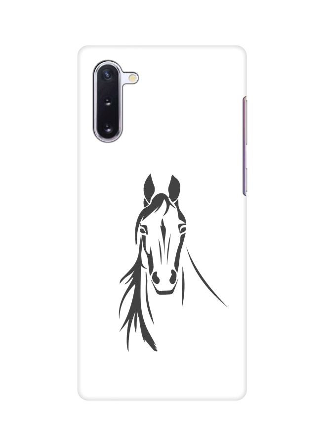 Stylizedd Snap Classic Series Arabian Stallion Printed Case Cover For Samsung Galaxy Note10 White/Black - Image 1