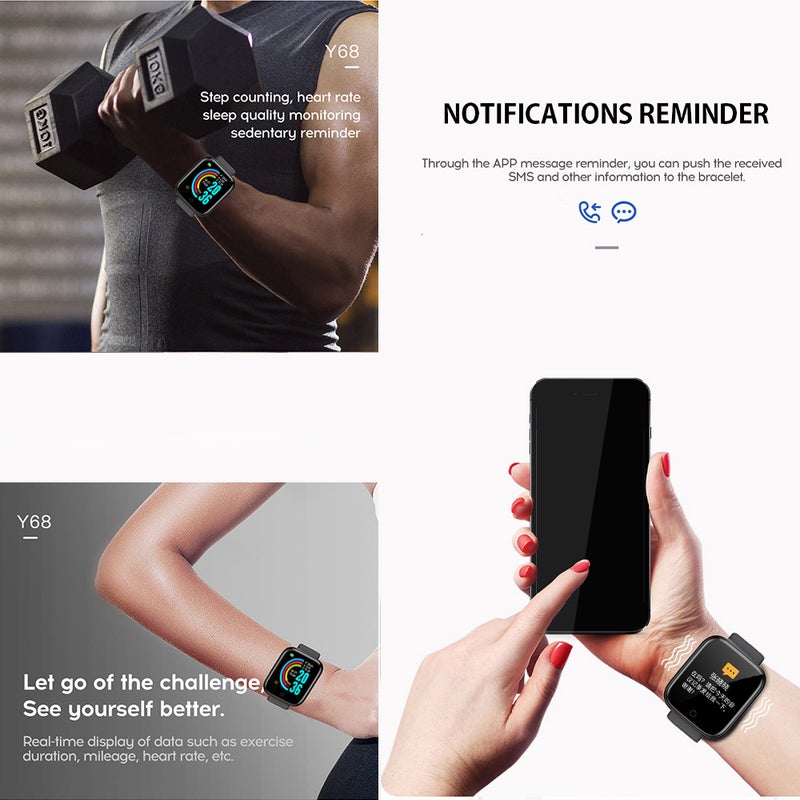 Waterproof Fitness Activity Tracker Smart Watch Gold - Image 4