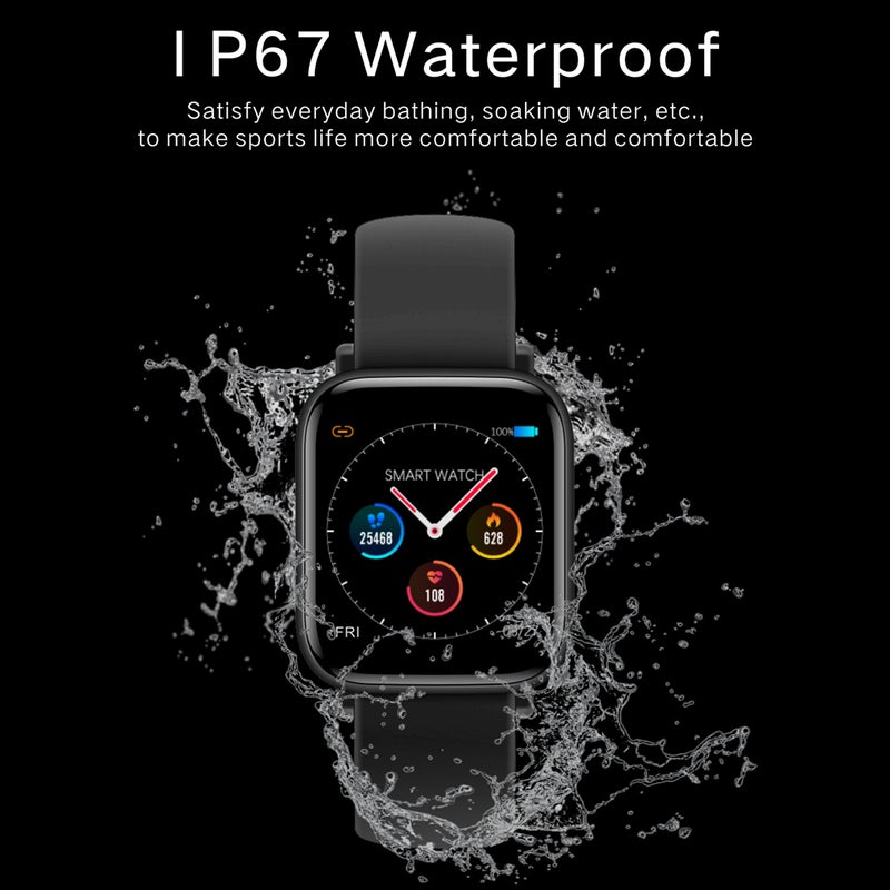 Generic - Touch Screen Silicone Band Smart Watch Red - Image 1