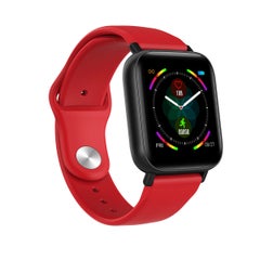 Touch Screen Silicone Band Smart Watch Red