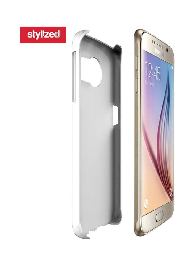 Stylizedd Snap Classic Series Do Better Printed Case Cover For Samsung Galaxy S6 Dark Pink/White - Image 2