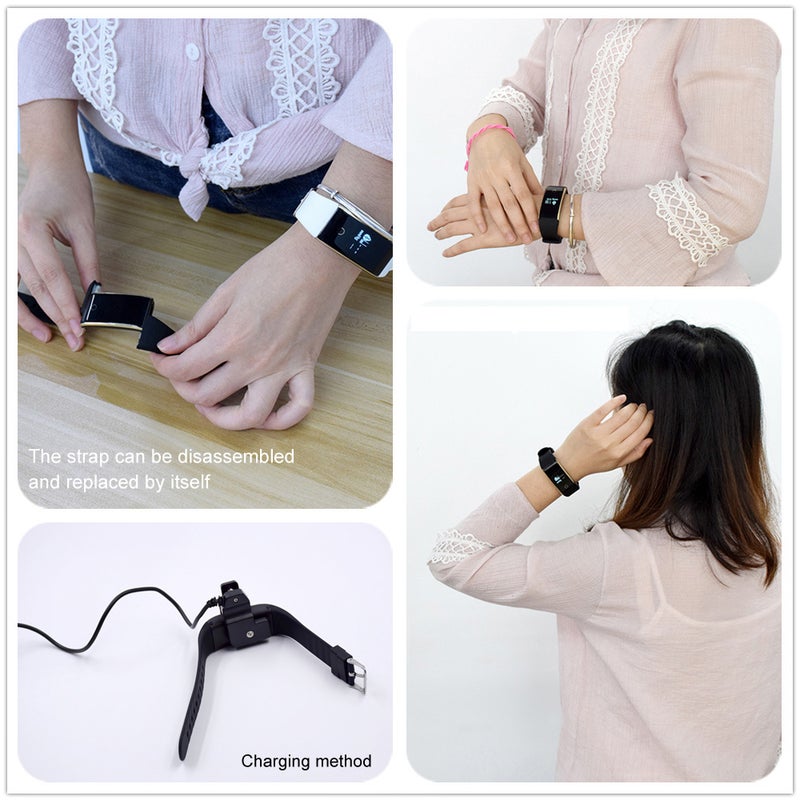 Smart Wristband Fitness Tracker Watch Mint Green - Image 4