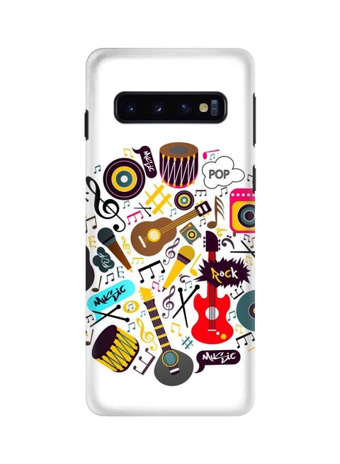 Snap Classic Series Musical Instruments Printed Case For Samsung Galaxy S10+ Multicolour