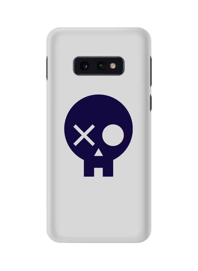 Snap Classic Series Skull Patch Printed Case For Samsung Galaxy S10e White/Blue