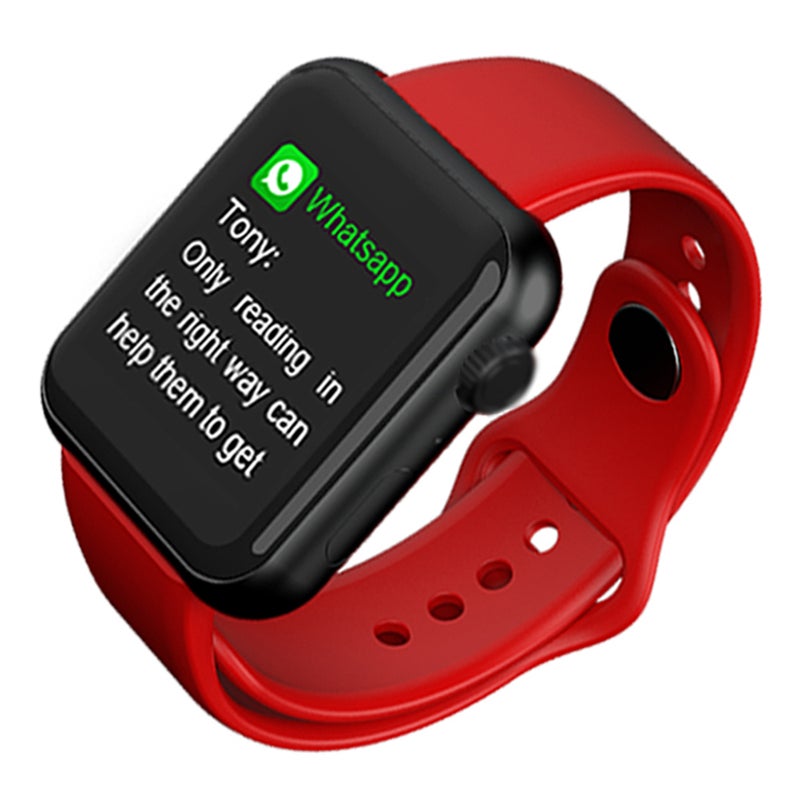 V6 Intelligent Bracelet Sport Fitness Tracker Red - Image 1