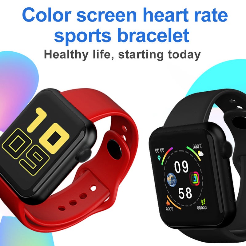 V6 Intelligent Bracelet Sport Fitness Tracker Red - Image 2