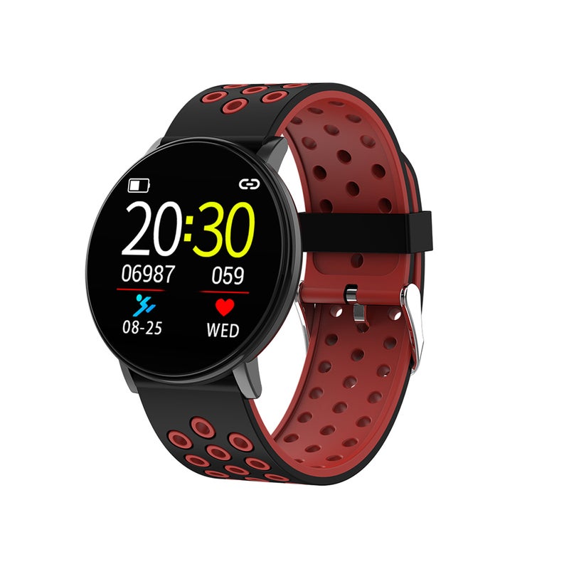 Bluetooth Sports Bracelet Smart Watch Red - Image 1
