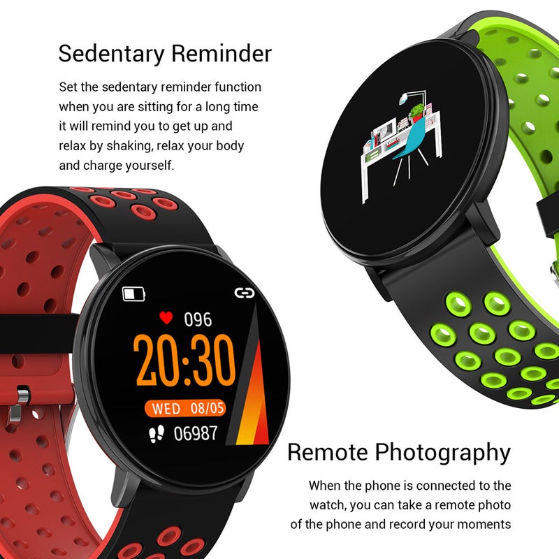 Bluetooth Sports Bracelet Smart Watch Red - Image 5