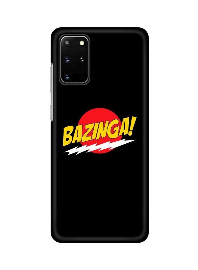 ستايلايزد غطاء حماية مطبوع عليه كلمة "Bazinga" من سلسلة سناب كلاسيك لهاتف سامسونج جالاكسي S20 بلس أسود/أحمر/أصفر - Image 1