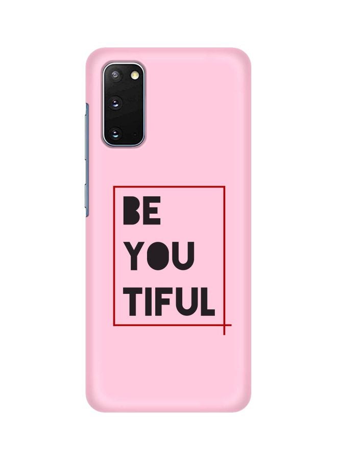 ستايلايزد غطاء حماية بطبعة Beyoutiful من سلسلة سناب كلاسيك لهاتف سامسونج جالاكسي S20 وردي/ أسود/ أحمر - Image 1