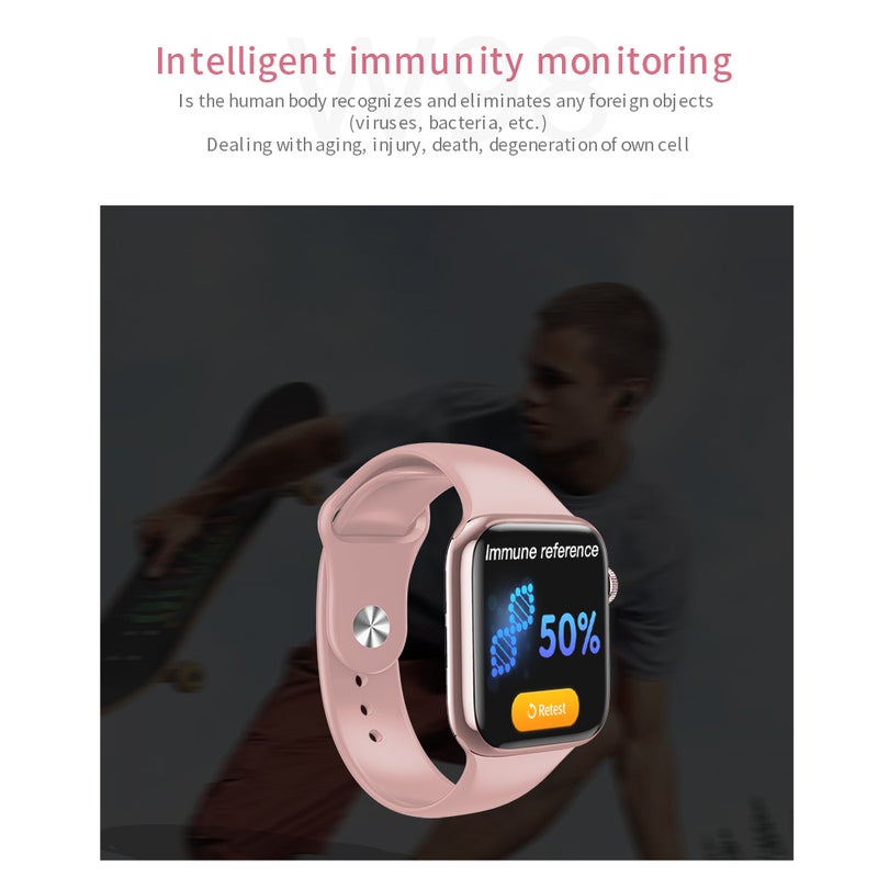 ساعة ذكية لتتبع اللياقة البدنية طراز W98 وردي - Image 5