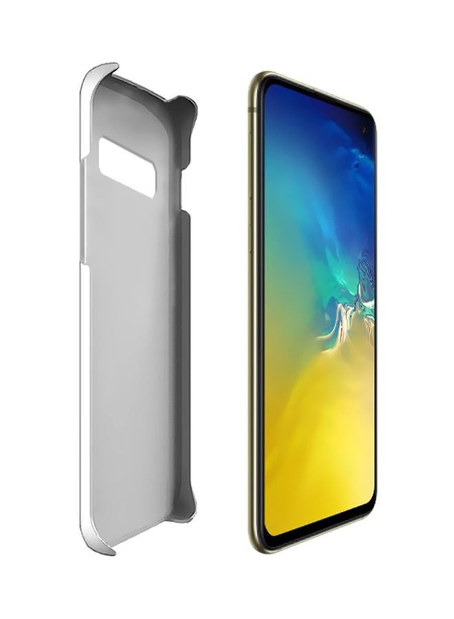 Snap Classic Series Skull Patch Printed Case For Samsung Galaxy S10e White/Blue