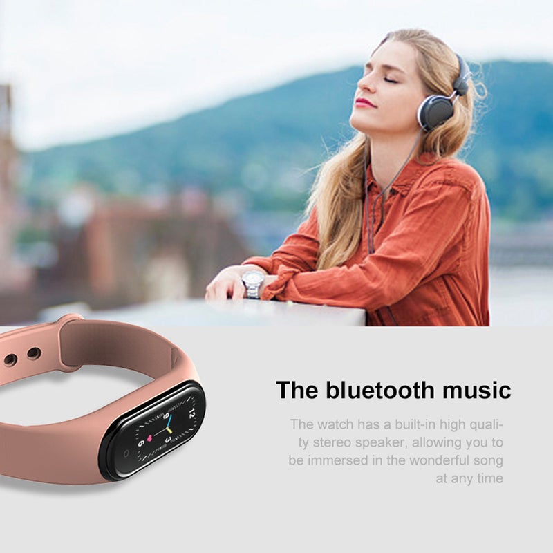 ساعة يد ذكية طراز M5 للياقة البدنية أسود - Image 2