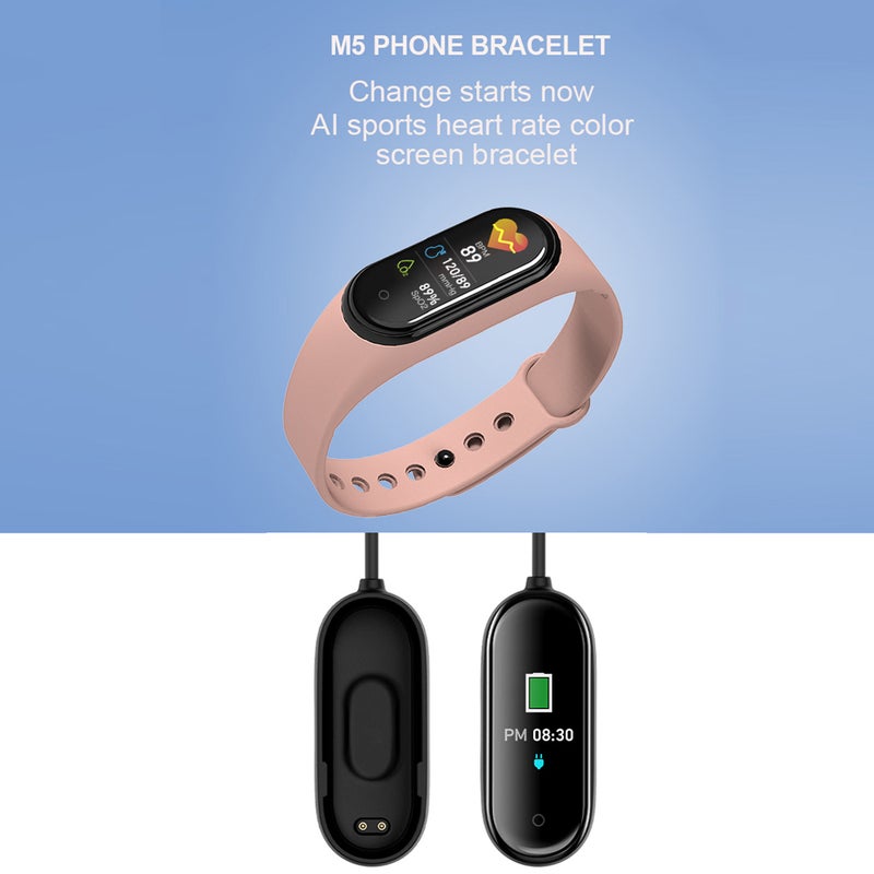 ساعة يد ذكية طراز M5 للياقة البدنية أسود - Image 5