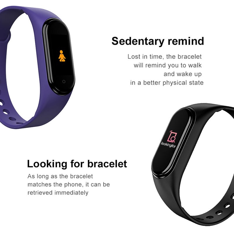 ساعة يد ذكية طراز M5 للياقة البدنية أسود - Image 4