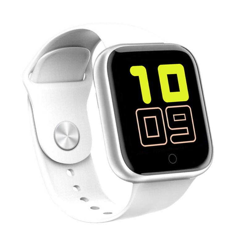 Square Face Smart Bracelet Fitness Tracker White - Image 1