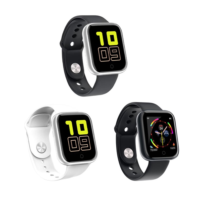 Square Face Smart Bracelet Fitness Tracker White - Image 5